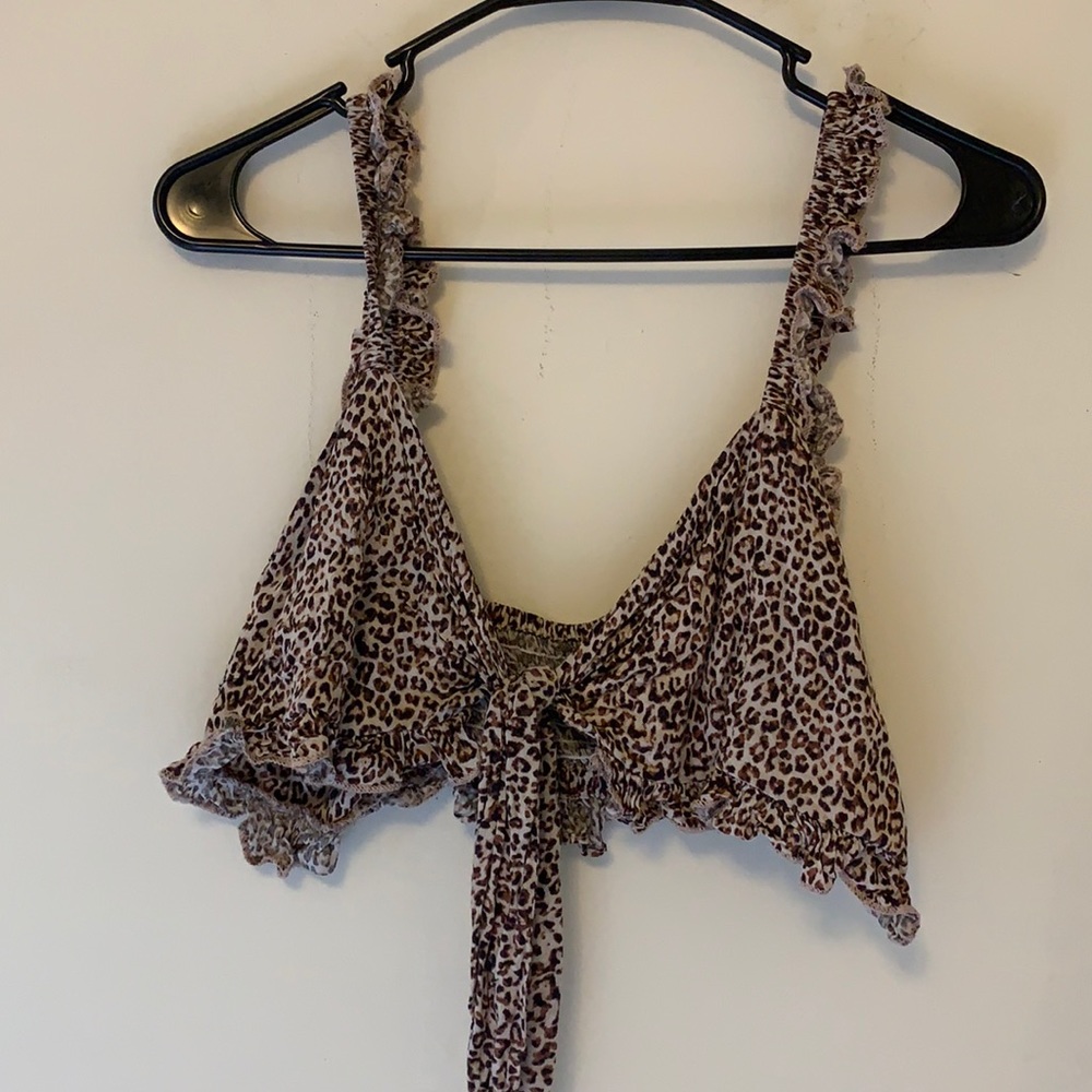 Cheetah print crop top size m